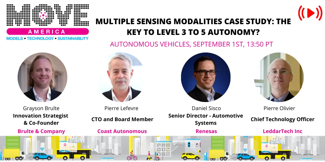 Multiple sensing modalities case study: the key to level 3 to 5 autonomy?