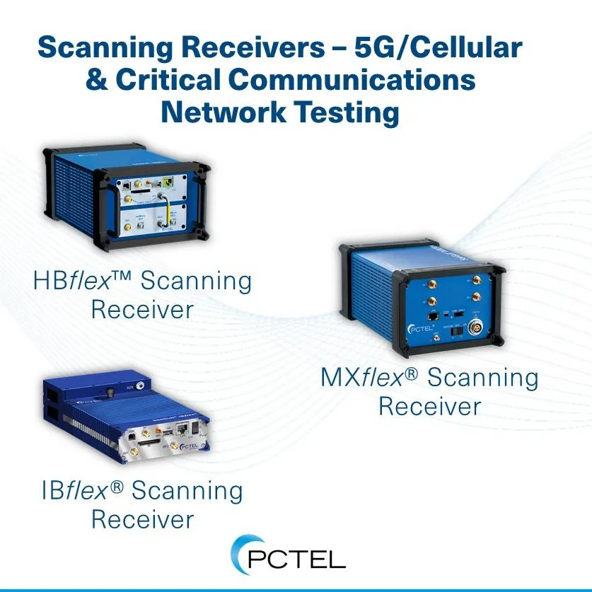 Scanning Receivers – 5G/Cellular & Critical Communications Network Testing