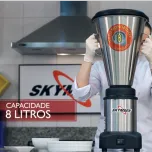 LS-08MB-N LIQUIDIFICADOR COMERCIAL INOX, COPO MONOBLOCO INOX