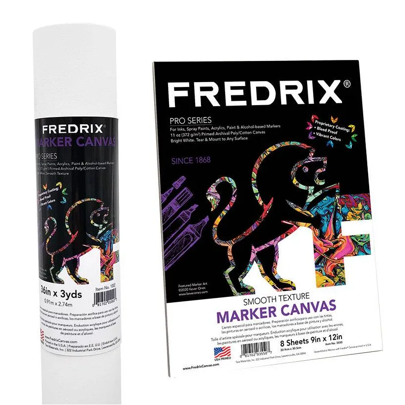 FREDRIX Marker Canvas - Pads and Rolls