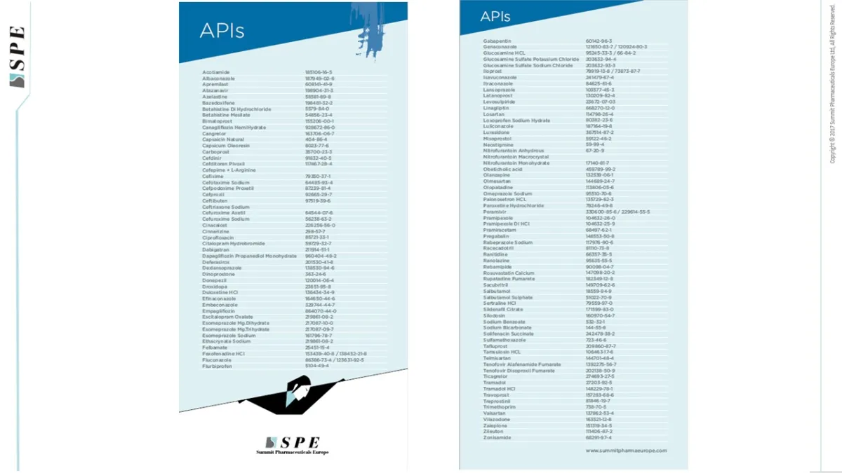 Active pharmaceutical ingredients services