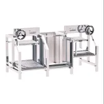 Parrilla Inox Duplo com Volante