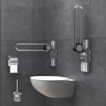 XHB-U658 Bathroom U-Shaped Grab Bar Flip Up and Height Adjsutable