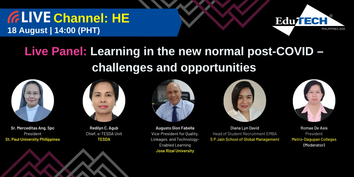 Live Panel: Learning in the new normal post-COVID - challenges and opportunities