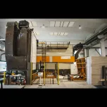 BRUNO LUCCHETTI SPA Epoxy resin line with cyclic technology oven (60+100) and antropomorphic Galileo Robot for resin spilling and distribution