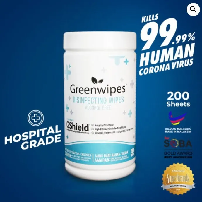 Hospital Graded Greenwipe Disinfectant Wipes