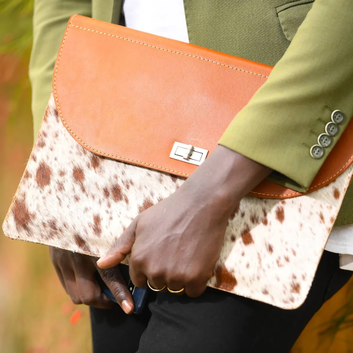 Leather Laptop Sleeve folio document organizer