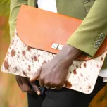 Leather Laptop Sleeve folio document organizer