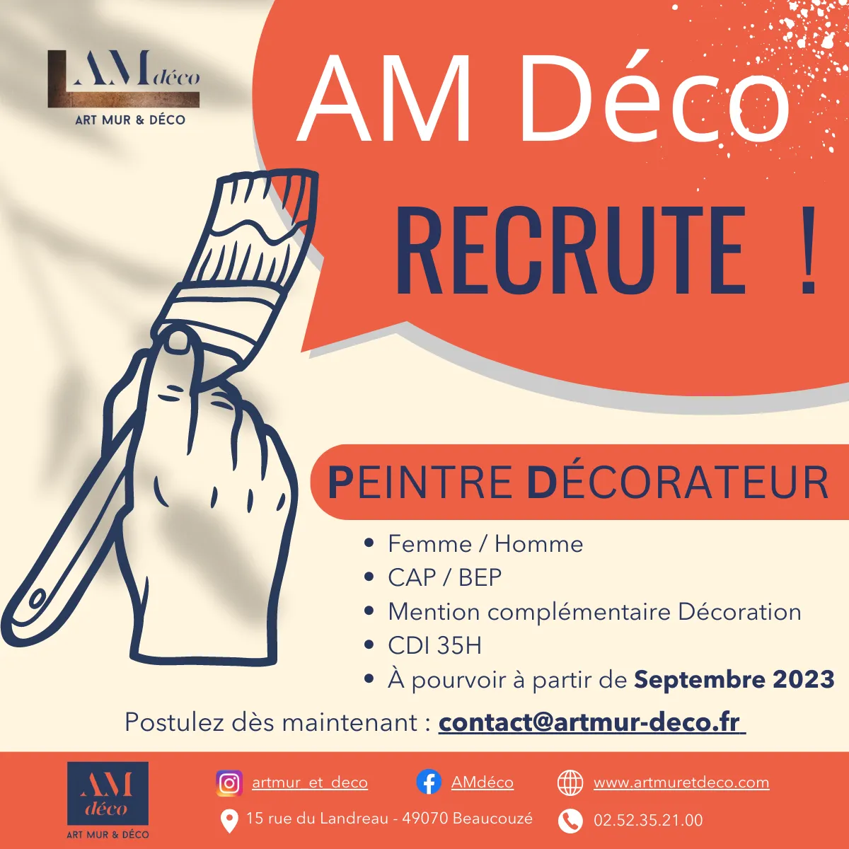 PEINTRE DÉCORATEUR - DÉCORATRICE