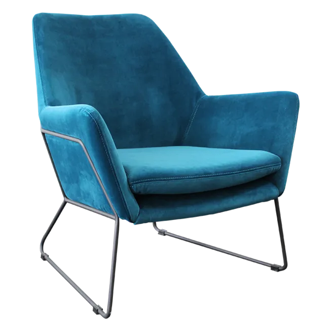 Delilah Armchair - Blue Velvet