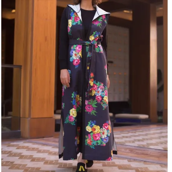 LONG VEST WITH FLOWER PRINT