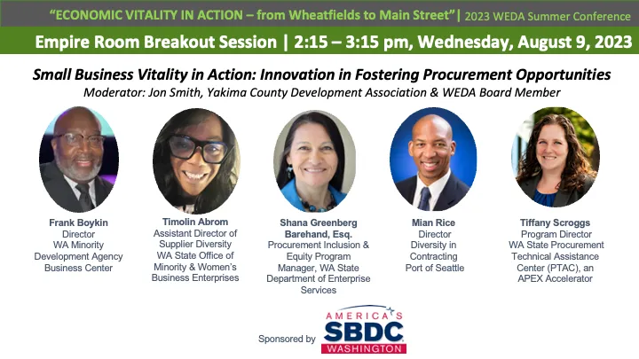 Breakout Session: Small Business Vitality in Action: Innovation in Fostering Procurement Opportunities