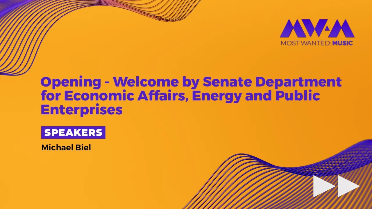 Opening - Welcome by Senate Department for Economic Affairs, Energy and Public Enterprises