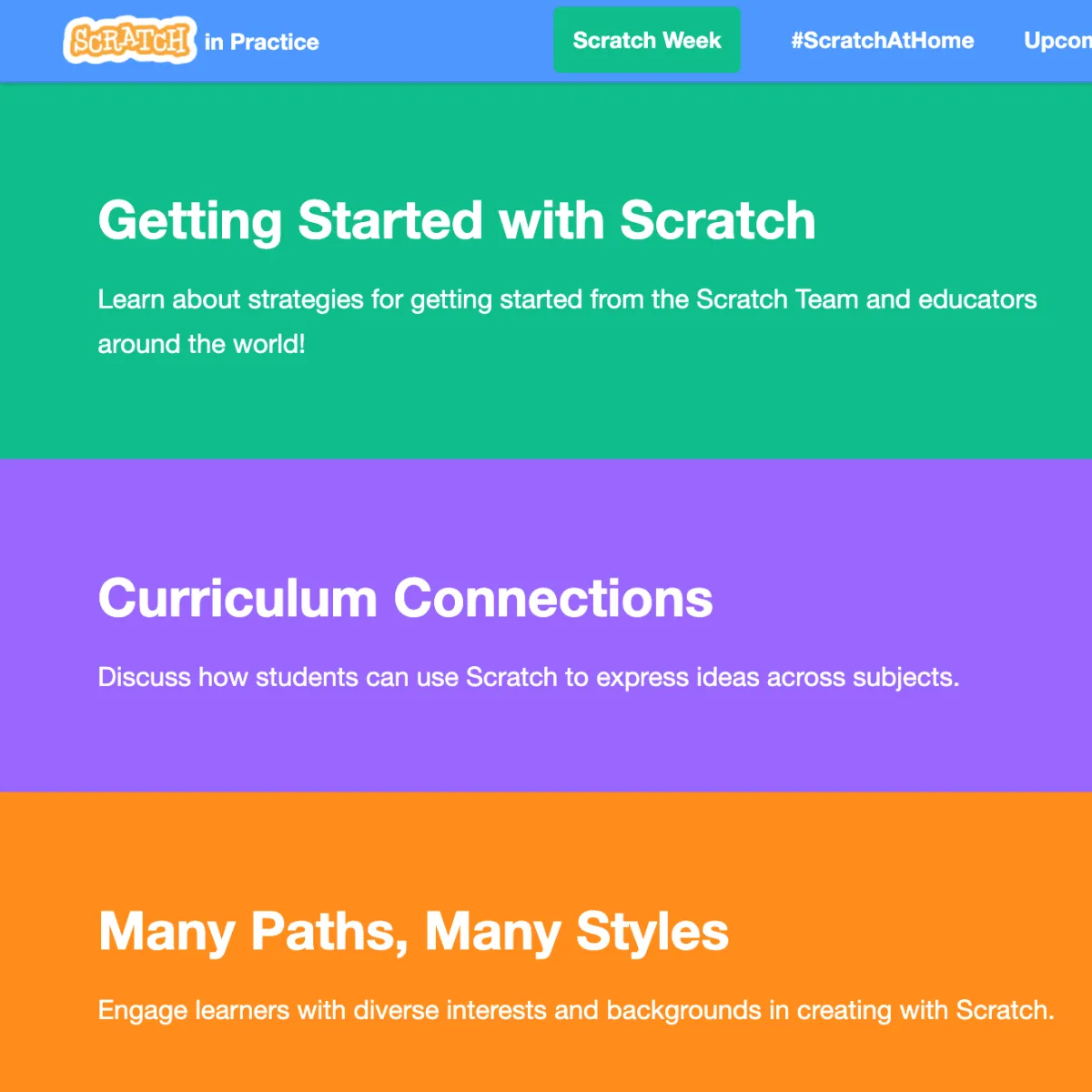Scratch in Practice: Creative Learning in the Classroom
