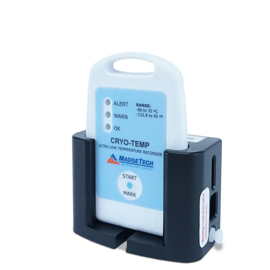 CRYO-TEMP :ALIMENTS SURGELES, SUIVI DE LA CHAINE DU FROID, Le Cryo Temp est un enregistreur autonome de températures ultra-basses : -86°C à + 35°C