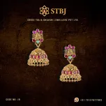 Precious Gem Stones Jhumkis