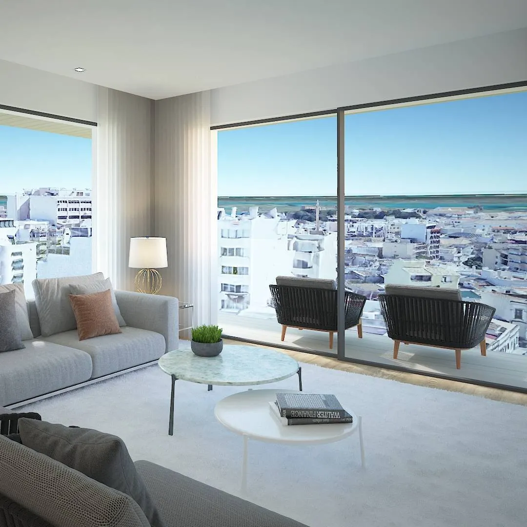 Algarve, Faro, 2 bedroom apartment with communal pool on the top floor