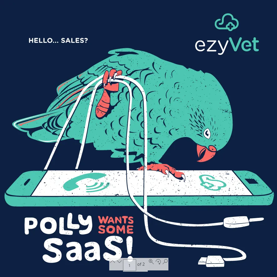 We are giving away ezyVet t-shirts!