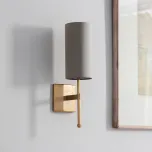 Reduced Depth Single Stem Wall Light with Silk