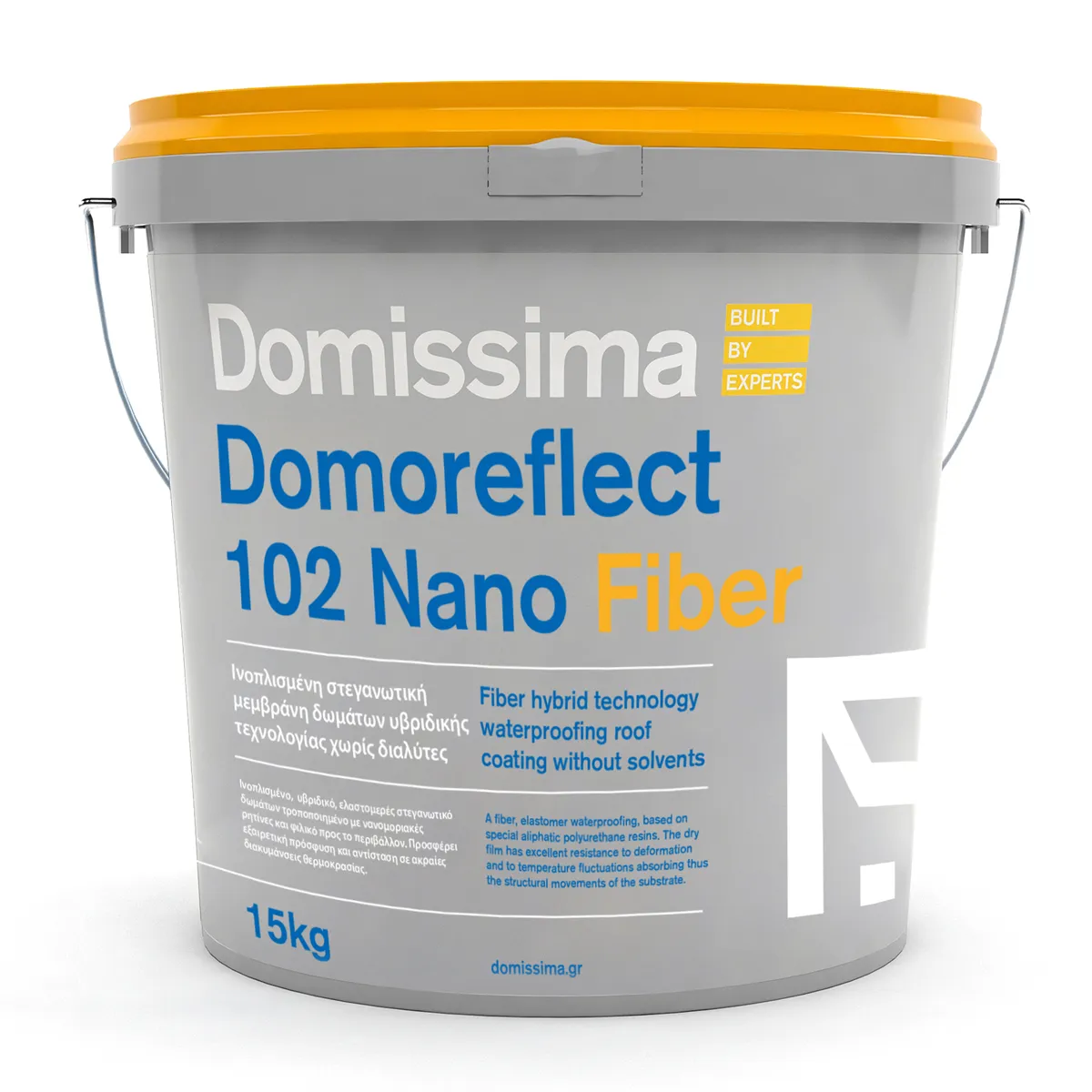 Domoreflect 102 Nano Fiber - Fiber hybrid technology waterproofing roof coating without solvents