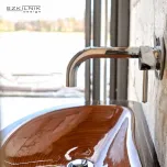 Szkilnik Design Luxury wooden washbasin model Gull