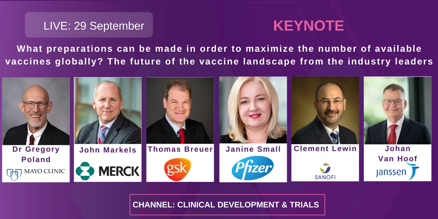Panel: What preparations can be made in order to maximize the number of available vaccines globally? The future of the vaccine landscape from the industry leaders