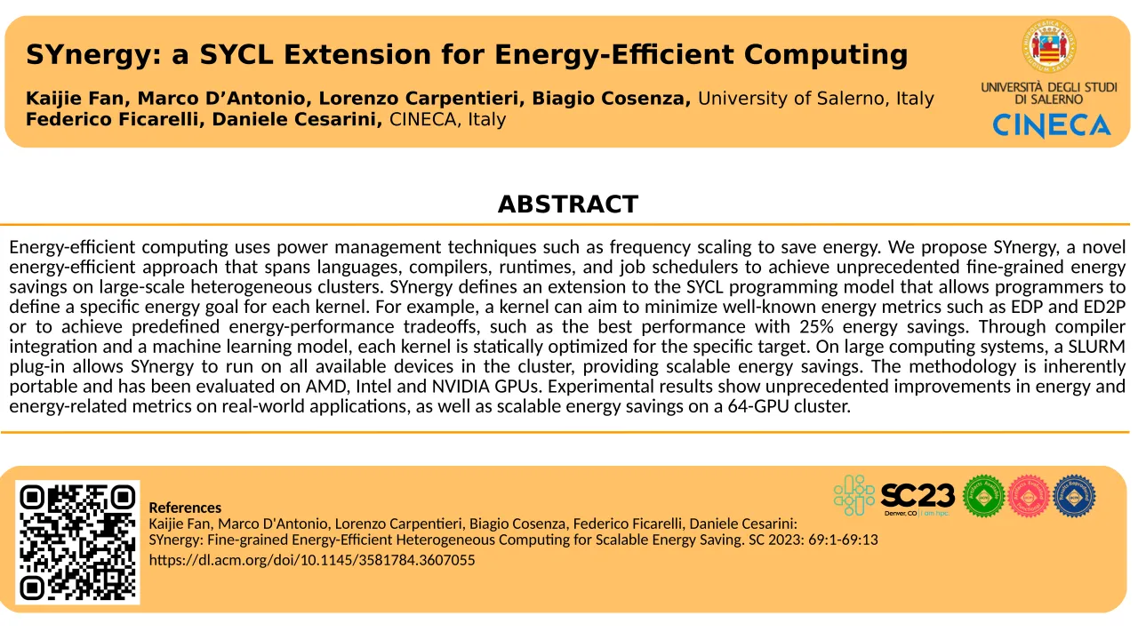 SYnergy: A SYCL Extension for Energy-Efficient Computing