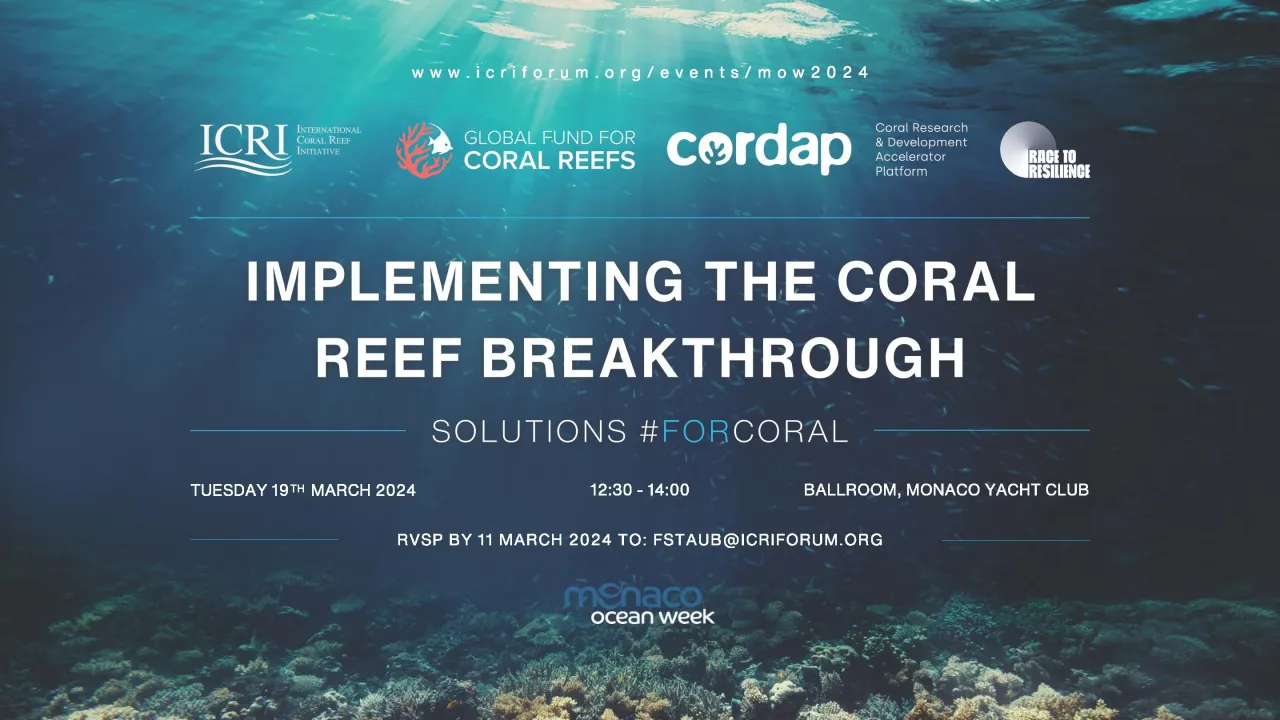 Implementing the Coral Reef Breakthrough: Solutions #ForCoral