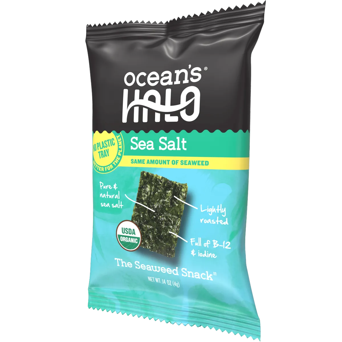 Trayless Organic Sea Salt Seaweed Snack (No Plastic Tray)