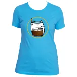TaikoCat WOMENs Cut Cool Blue / Turquoise T-shirts