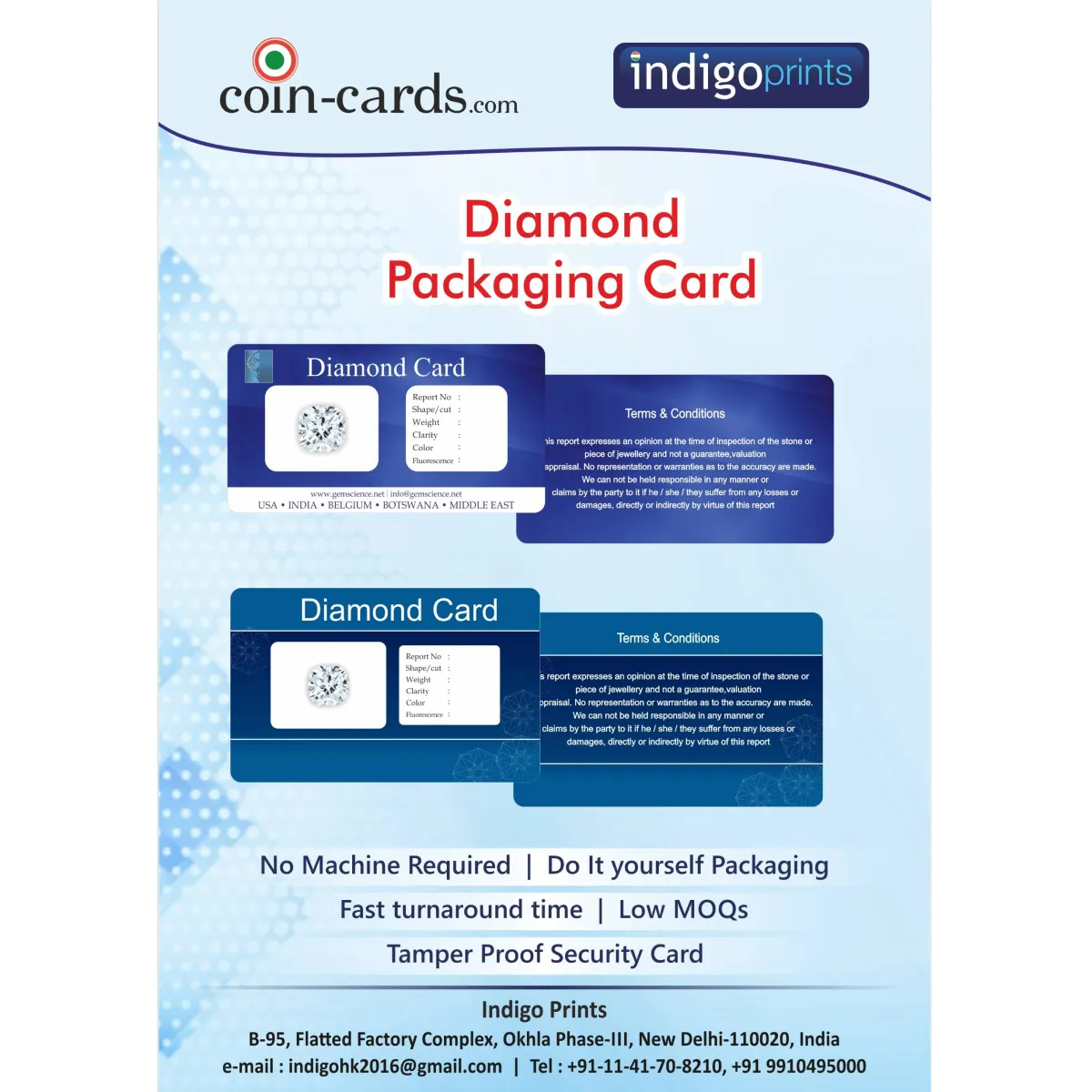 Diamond Packaging Card