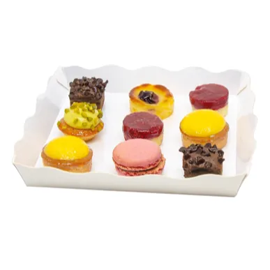 Plateau Coins Collés Blanc