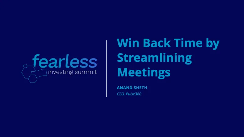 Win Back Time by Streamlining Meetings