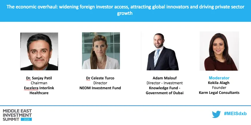 PANEL The economic overhaul: widening foreign investor access, attracting global innovators and driving private sector growth
