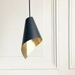 ARC Pendant in Black and Brushed Brass