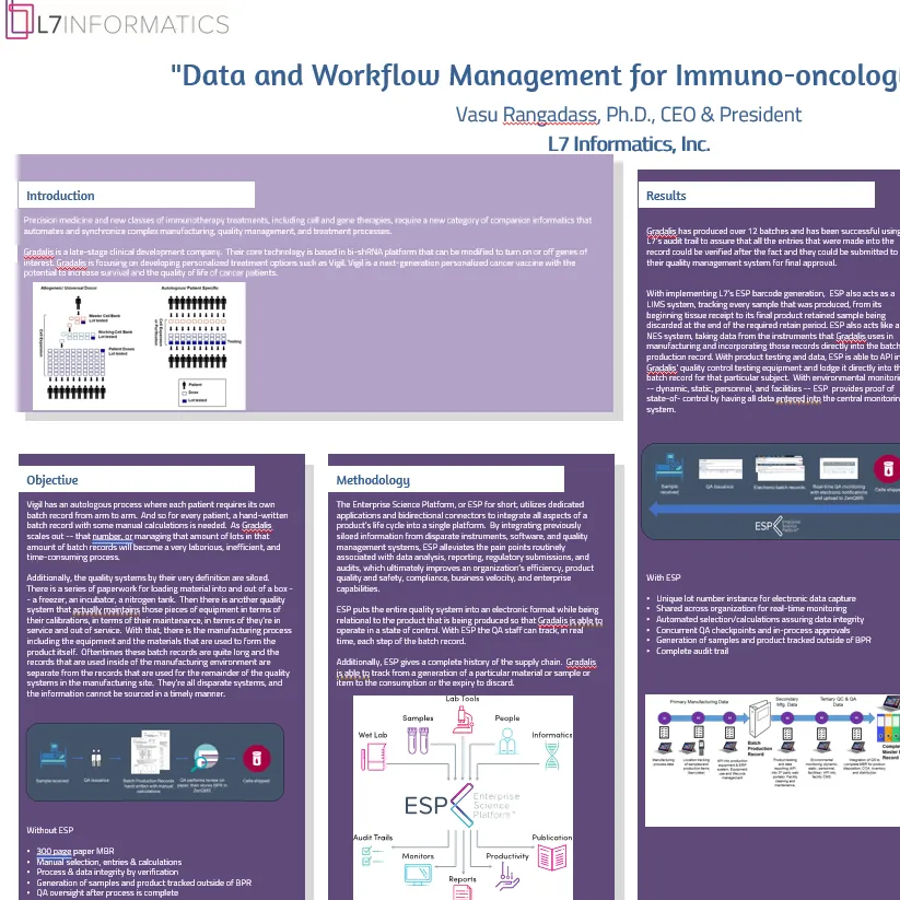 Data and Workflow Management for Immuno-Oncology Clinical Trials