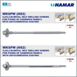 HAMAR® WKSPW Self-drilling screws for fixing sandwich panels onto various substrates