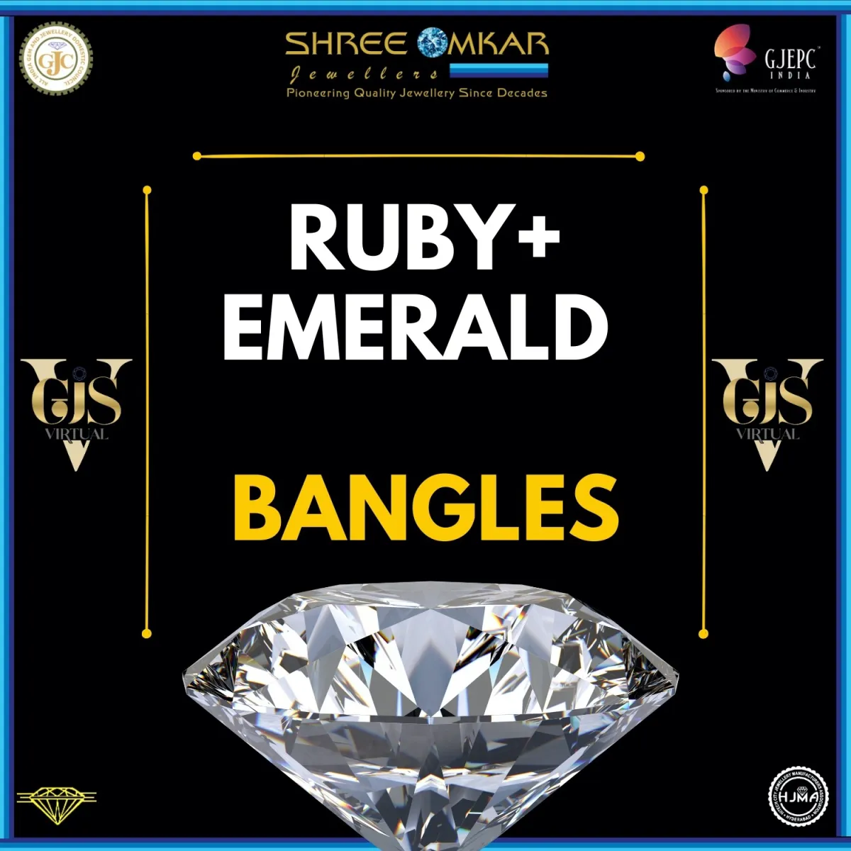 Ruby + Emerald Bangles