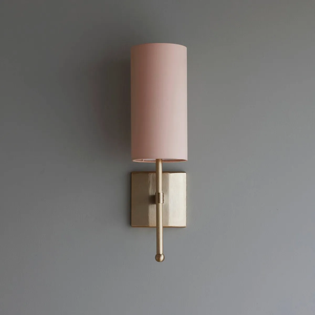 Reduced Depth Single Stem Wall Light with Silk