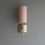 Reduced Depth Single Stem Wall Light with Silk