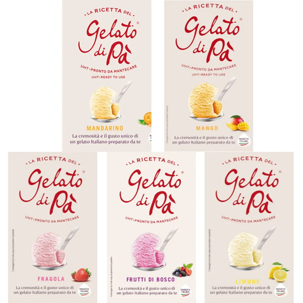 LA RICETTA DEL GELATO DI PA' - Fragola, Limone, Frutti di Bosco, Mango, Mandarino