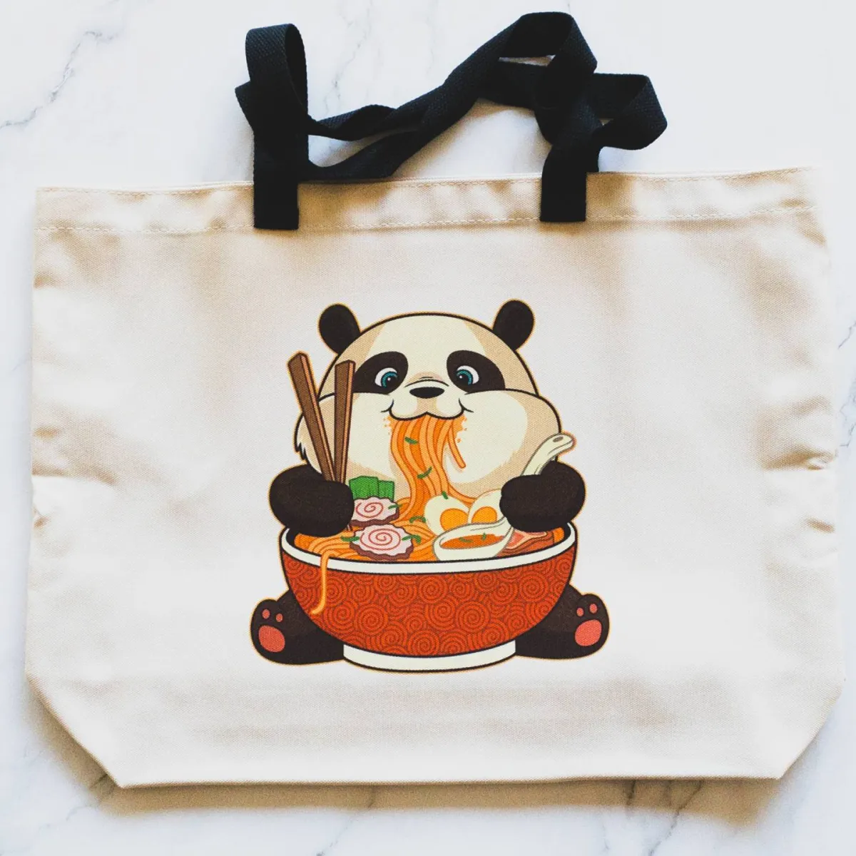 Panda Ramen Tote Bag - Large