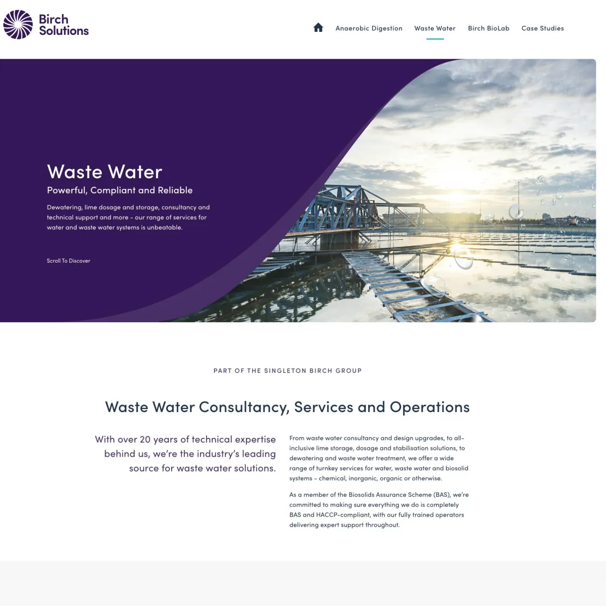 Waste Water Consultancy, Services and Operations