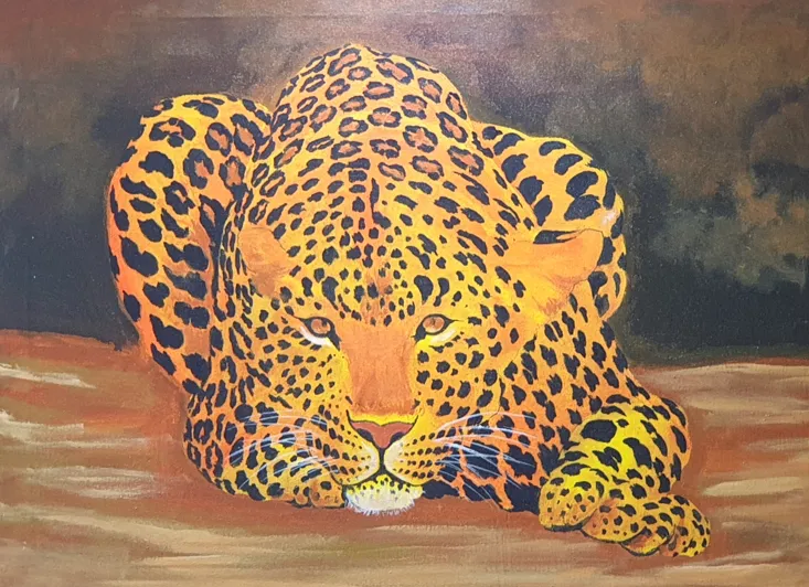 LEOPARD CROUCHING