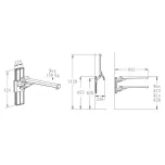 HB-L680 ADA adjustable shower grab rails for bathroom