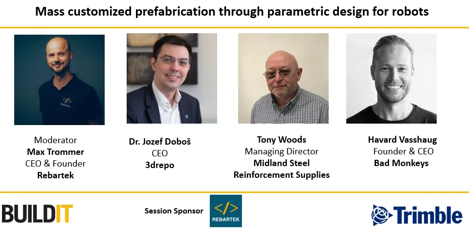 Mass customized prefabrication through parametric design for robots