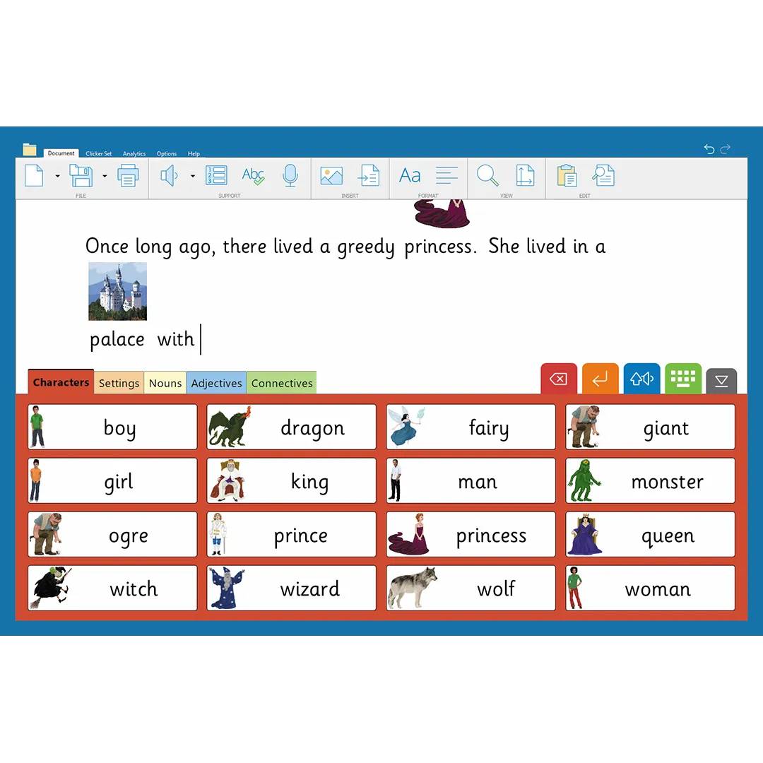 Clicker for primary schools (Clicker 8 and Clicker Writer)