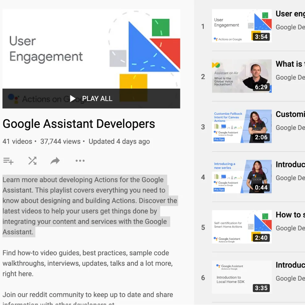 Google Assistant Developers