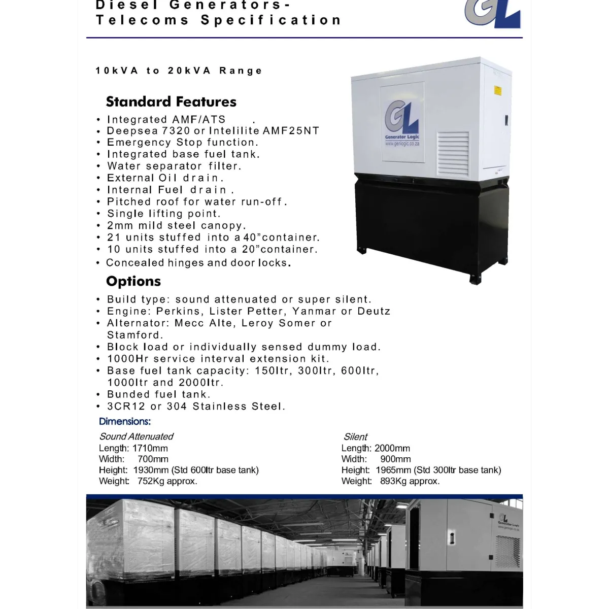 10 KvA to 20 KvA Range