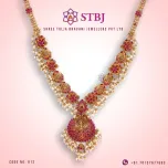Ruby and Emerald haaram / necklace ( Precious Gem stone Jewellery )